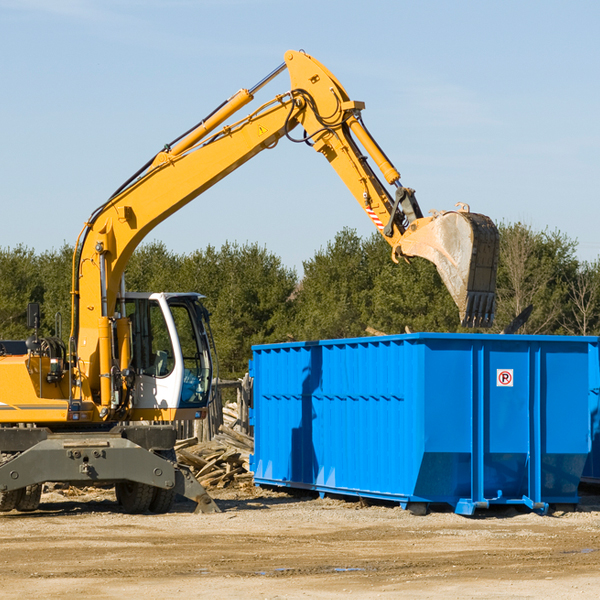 what size residential dumpster rentals are available in Mount Lena MD